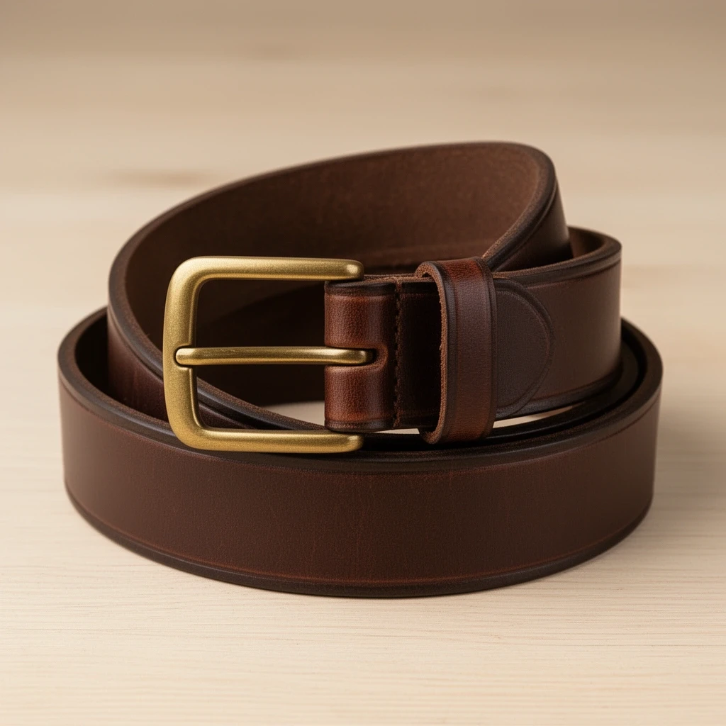 ダークブラウンのベルト