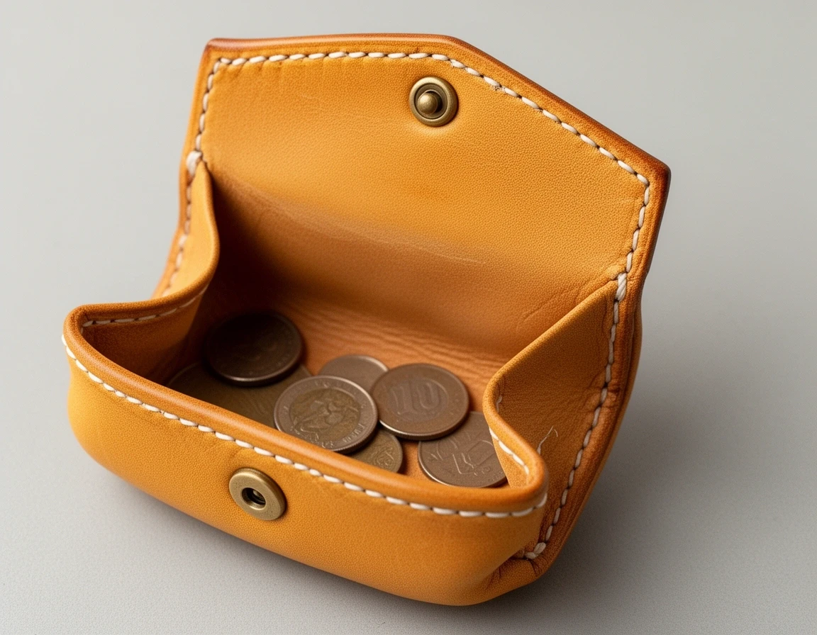 ナチュラル革の小銭入れ