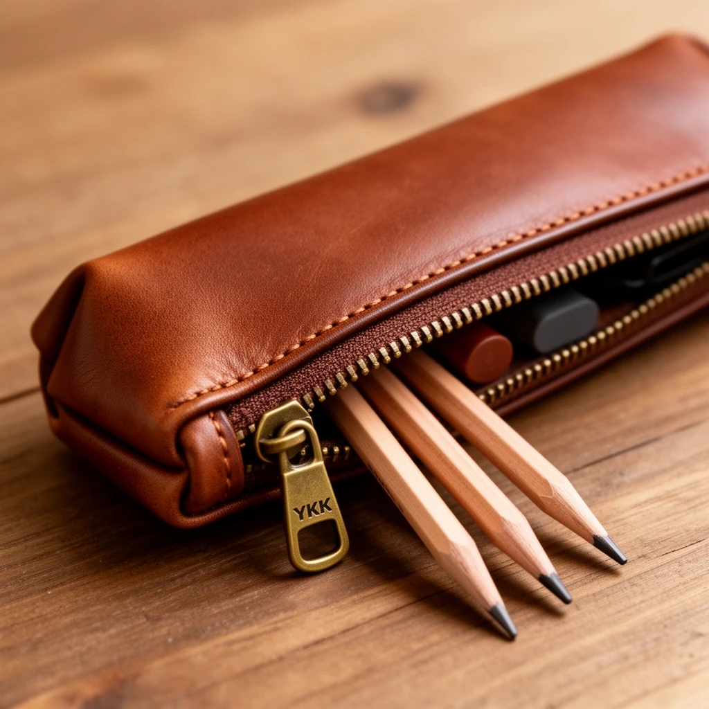 チェスナット色のペンケース